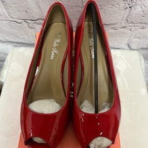 Bella Hanna D. Chic Red Peep Toe Heels style NO Michi 01